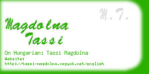 magdolna tassi business card